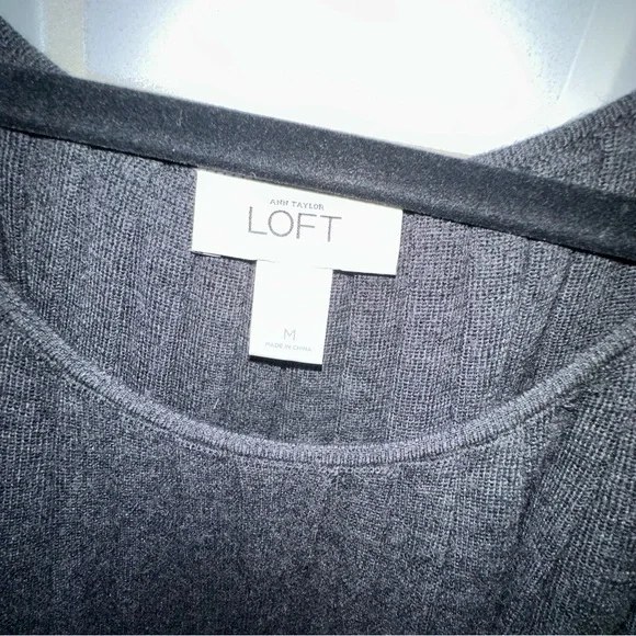 Loft Ann Taylor Sweater Dress with Short Sleeves and attached belt - Medium - Picture 3 of 10